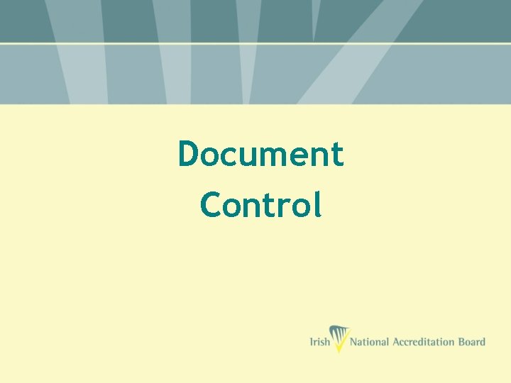 Document Control 