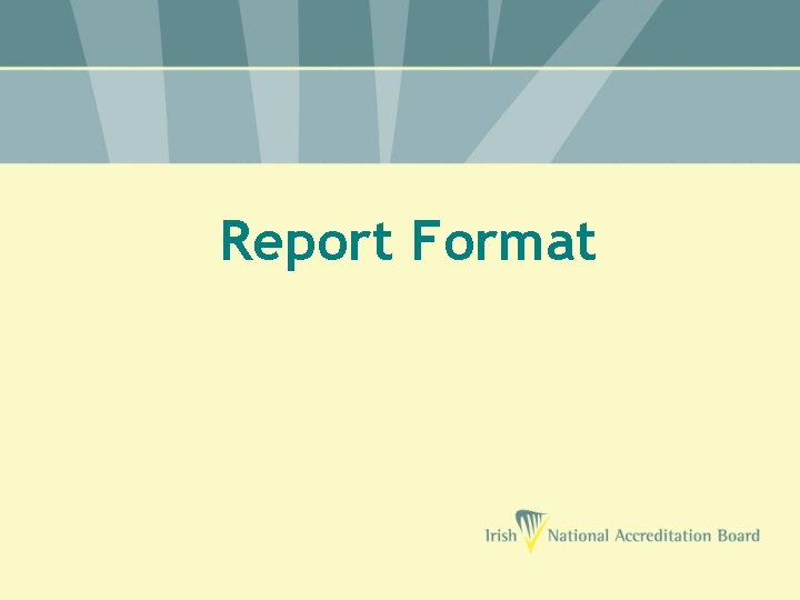 Report Format 