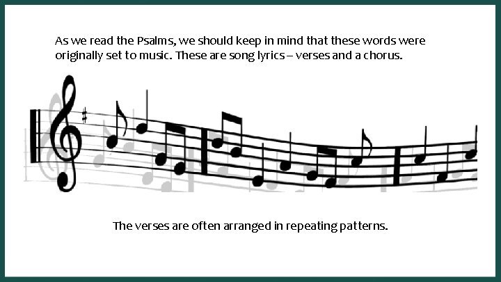 In a SYNONYMOUS parallel, one is keep in mind that these words were As