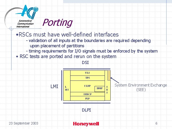 Porting • RSCs must have well-defined interfaces - validation of all inputs at the Porting • RSCs must have well-defined interfaces - validation of all inputs at the
