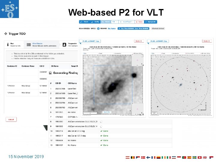 Web-based P 2 for VLT 15 November 2019 