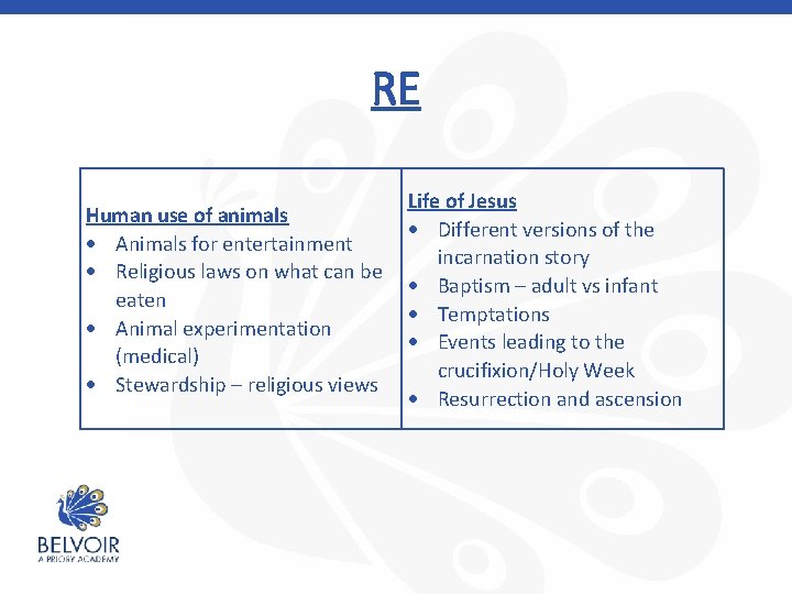 RE Human use of animals Animals for entertainment Religious laws on what can be