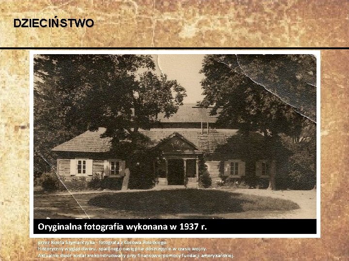 DZIECIŃSTWO Oryginalna fotografia wykonana w 1937 r. przez Józefa Szymańczyka - fotografa z Kosowa