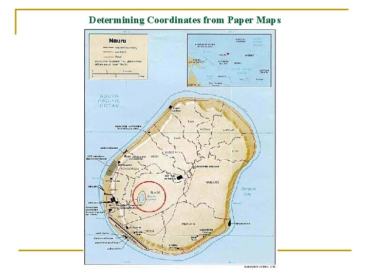 Determining Coordinates from Paper Maps 