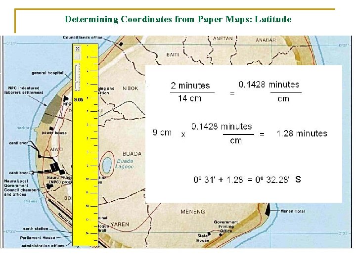 Determining Coordinates from Paper Maps: Latitude S 