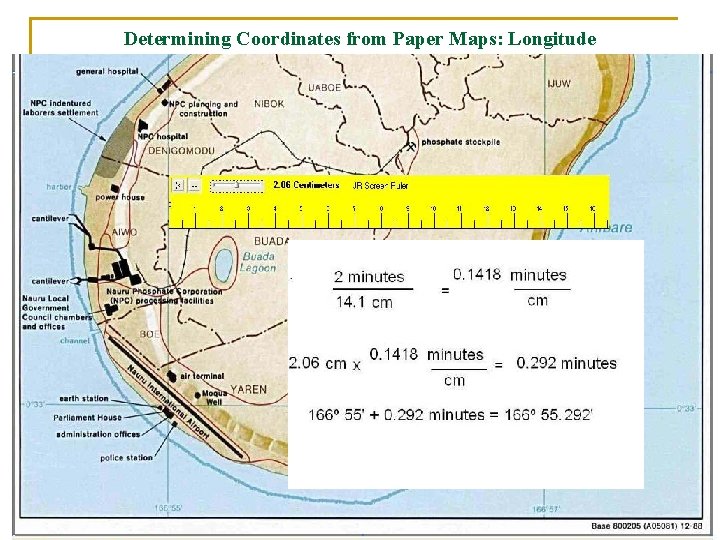 Determining Coordinates from Paper Maps: Longitude E 