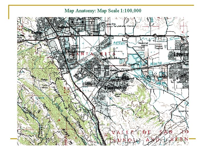 Map Anatomy: Map Scale 1: 100, 000 