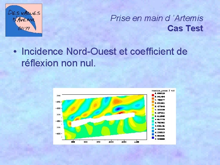 Prise en main d ’Artemis Cas Test • Incidence Nord-Ouest et coefficient de réflexion