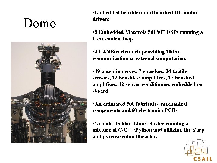 Domo • Embedded brushless and brushed DC motor drivers • 5 Embedded Motorola 56