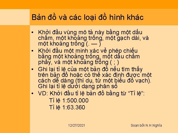 Bản đồ và các loại đồ hình khác • Khởi đầu vùng mô tả