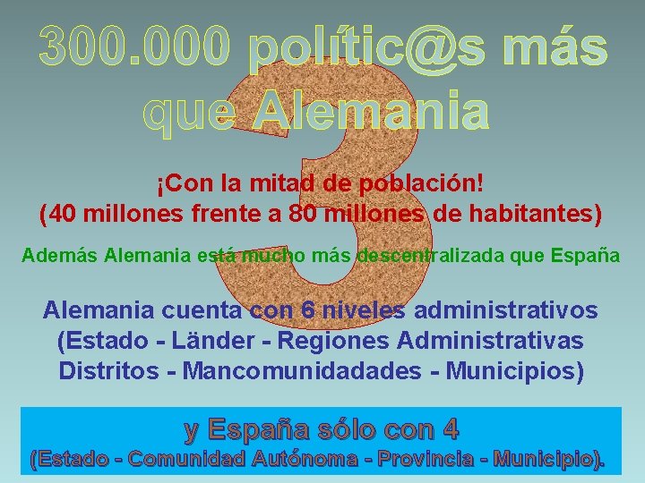 ¡Con la mitad de población! (40 millones frente a 80 millones de habitantes) Además