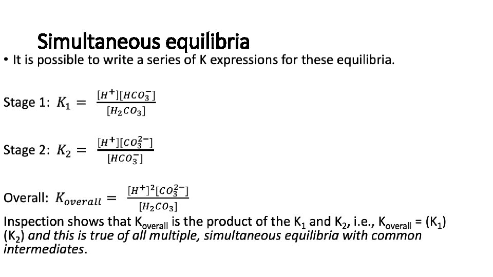  • Simultaneous equilibria 