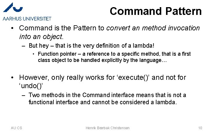 Command Pattern • Command is the Pattern to convert an method invocation into an