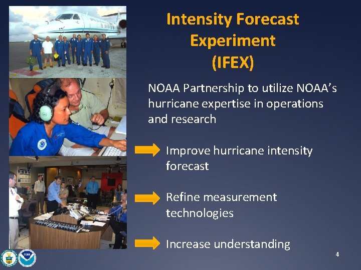 Intensity Forecast Experiment (IFEX) NOAA Partnership to utilize NOAA’s hurricane expertise in operations and