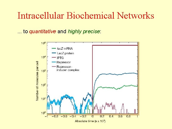 Intracellular Biochemical Networks. . . to quantitative and highly precise: 