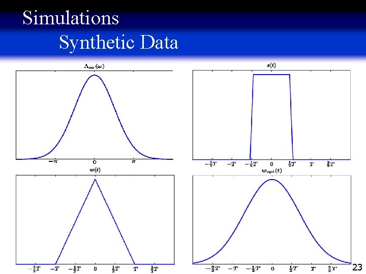 Simulations Synthetic Data 23 