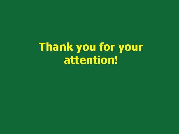 Thank you for your attention! 