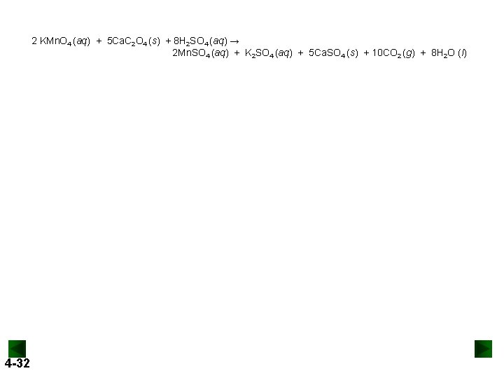 2 KMn. O 4 (aq) + 5 Ca. C 2 O 4 (s) +