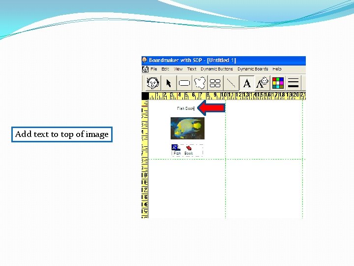 Add text to top of image 