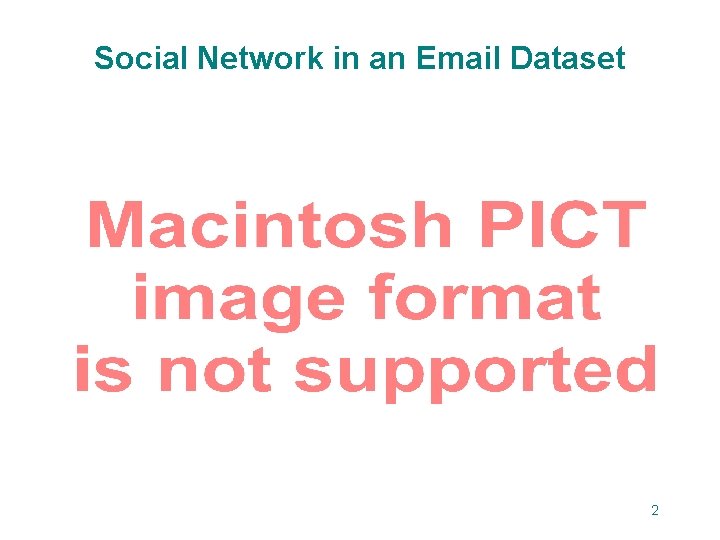 Social Network in an Email Dataset 2 