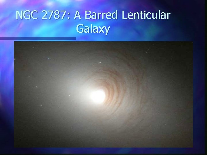 NGC 2787: A Barred Lenticular Galaxy 