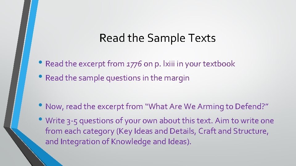 Read the Sample Texts • Read the excerpt from 1776 on p. lxiii in Read the Sample Texts • Read the excerpt from 1776 on p. lxiii in