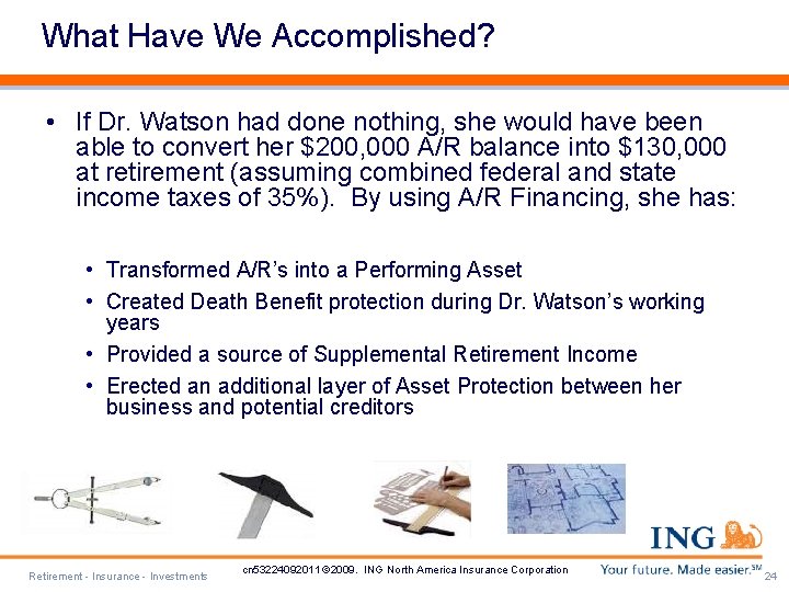 What Have We Accomplished? • If Dr. Watson had done nothing, she would have