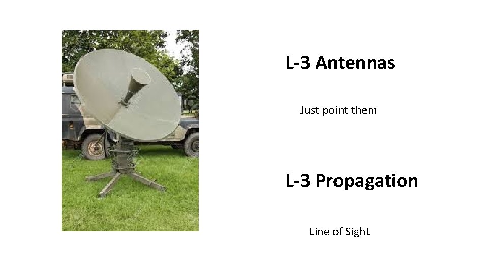 L-3 Antennas Just point them L-3 Propagation Line of Sight 
