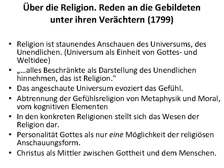 Über die Religion. Reden an die Gebildeten unter ihren Verächtern (1799) • Religion ist