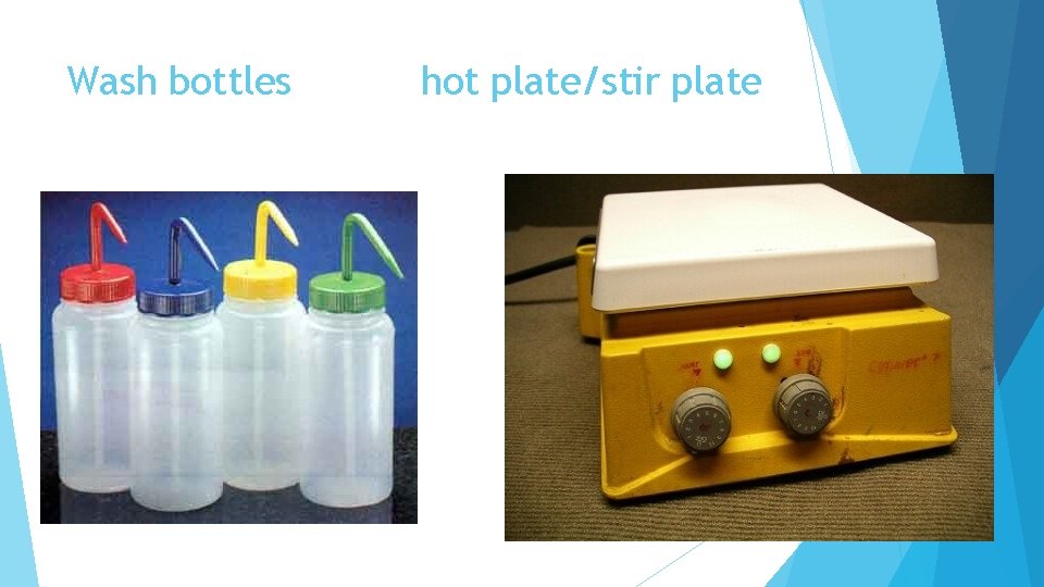 Wash bottles hot plate/stir plate 