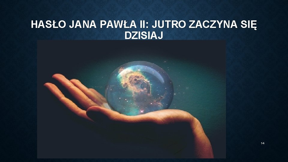 HASŁO JANA PAWŁA II: JUTRO ZACZYNA SIĘ DZISIAJ 14 