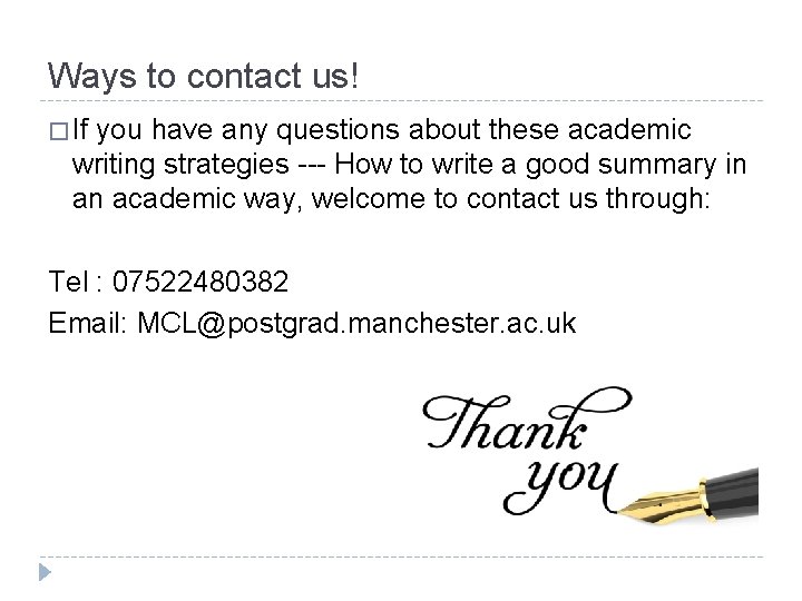 Ways to contact us! � If you have any questions about these academic writing