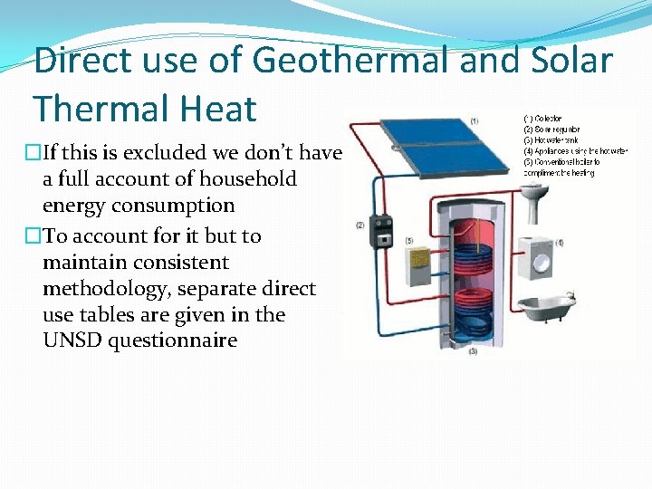 Direct use of Geothermal and Solar Thermal Heat �If this is excluded we don’t