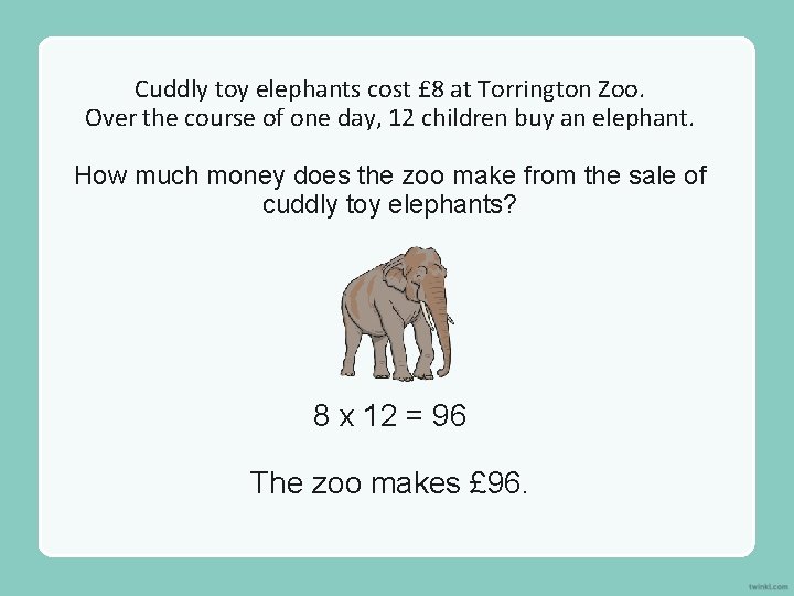 In each of the following word problems you