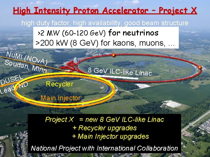 f High Intensity Proton Accelerator – Project X high duty factor, high availability, good