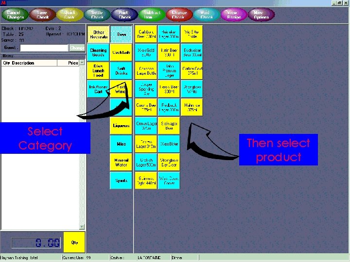 Select Category Then select product Select Category Then select product
