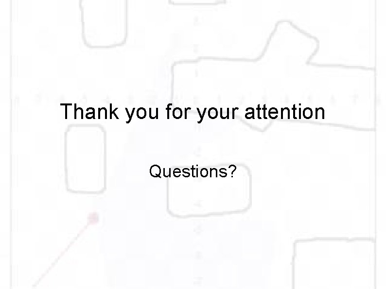 Thank you for your attention Questions? 
