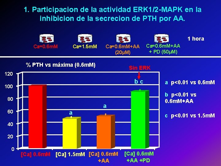 1. Participacion de la actividad ERK 1/2 -MAPK en la inhibicion de la secrecion