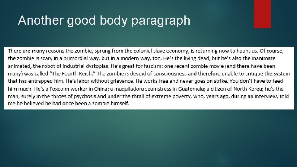 Another good body paragraph 