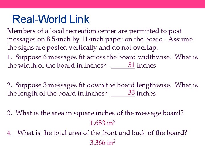 Real-World Link Members of a local recreation center are permitted to post messages on