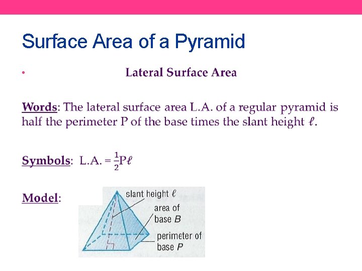 Surface Area of a Pyramid • 