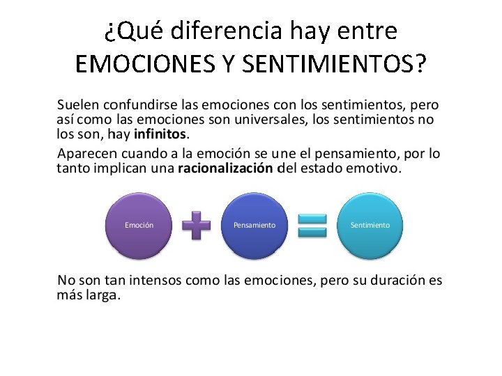 ¿Qué diferencia hay entre EMOCIONES Y SENTIMIENTOS? 