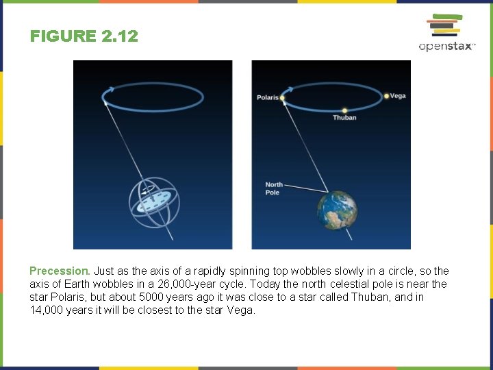 FIGURE 2. 12 Precession. Just as the axis of a rapidly spinning top wobbles