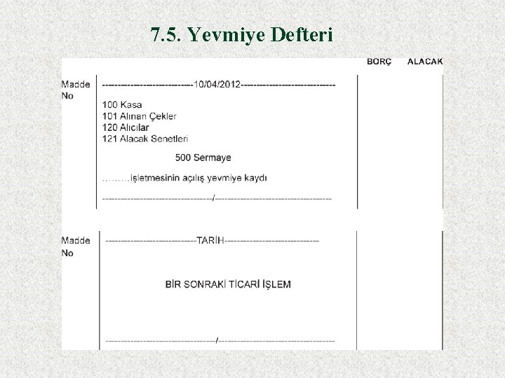 7. 5. Yevmiye Defteri 