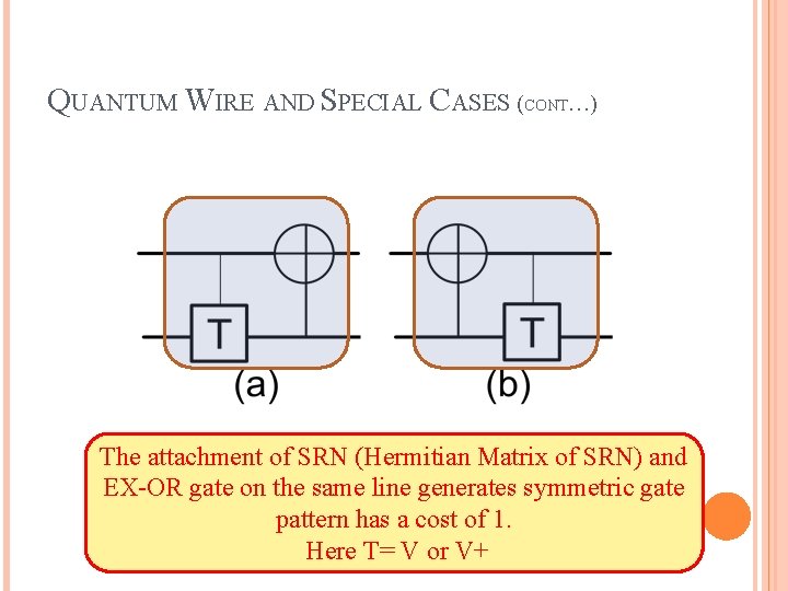 QUANTUM WIRE AND SPECIAL CASES (CONT…) The attachment of SRN (Hermitian Matrix of SRN)