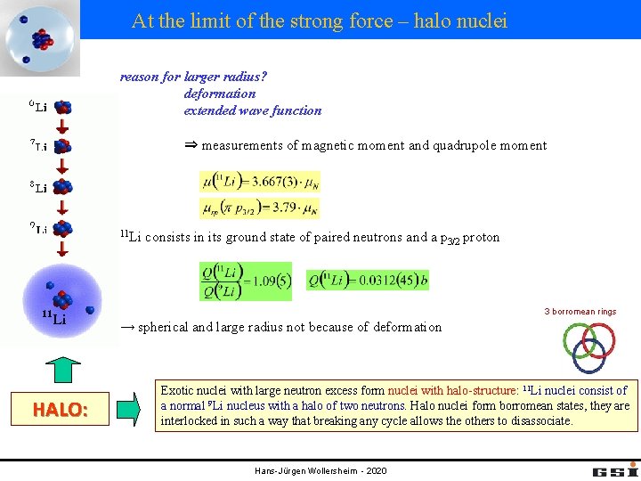 At the limit of the strong force – halo nuclei reason for larger radius?