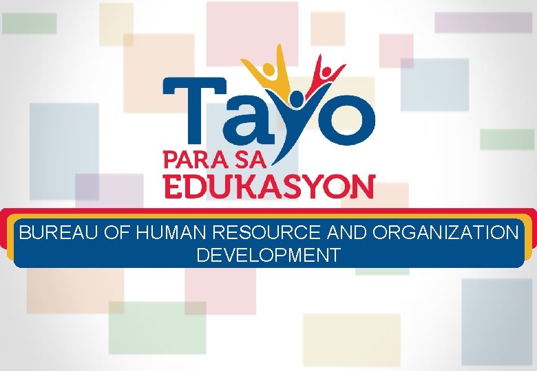 BUREAU OF HUMAN RESOURCE AND ORGANIZATION DEVELOPMENT 