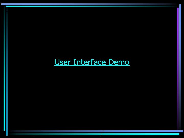 User Interface Demo 