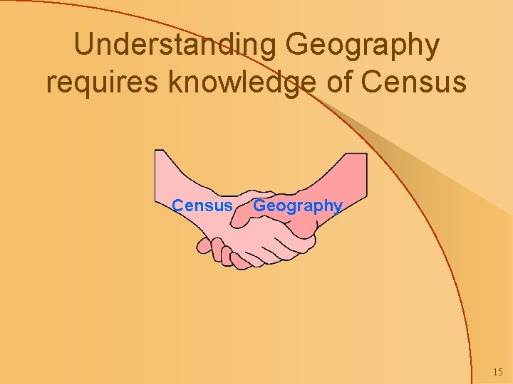 Understanding Geography requires knowledge of Census Geography 15 