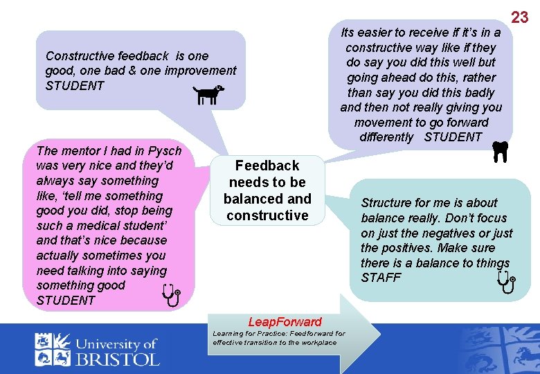 Its easier to receive if it’s in a constructive way like if they do